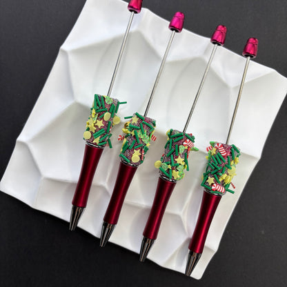 Christmas Handmade Bead Pen Cute Christmas Tree - Beadable Cat