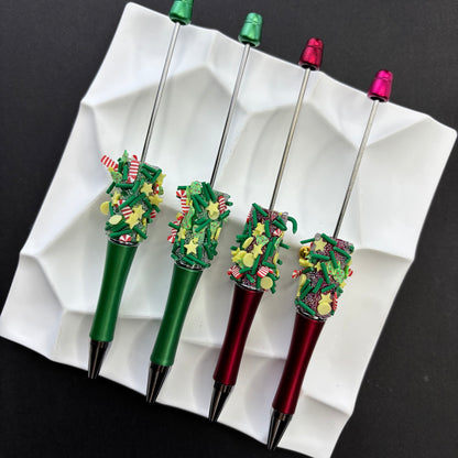 Christmas Handmade Bead Pen Cute Christmas Tree - Beadable Cat