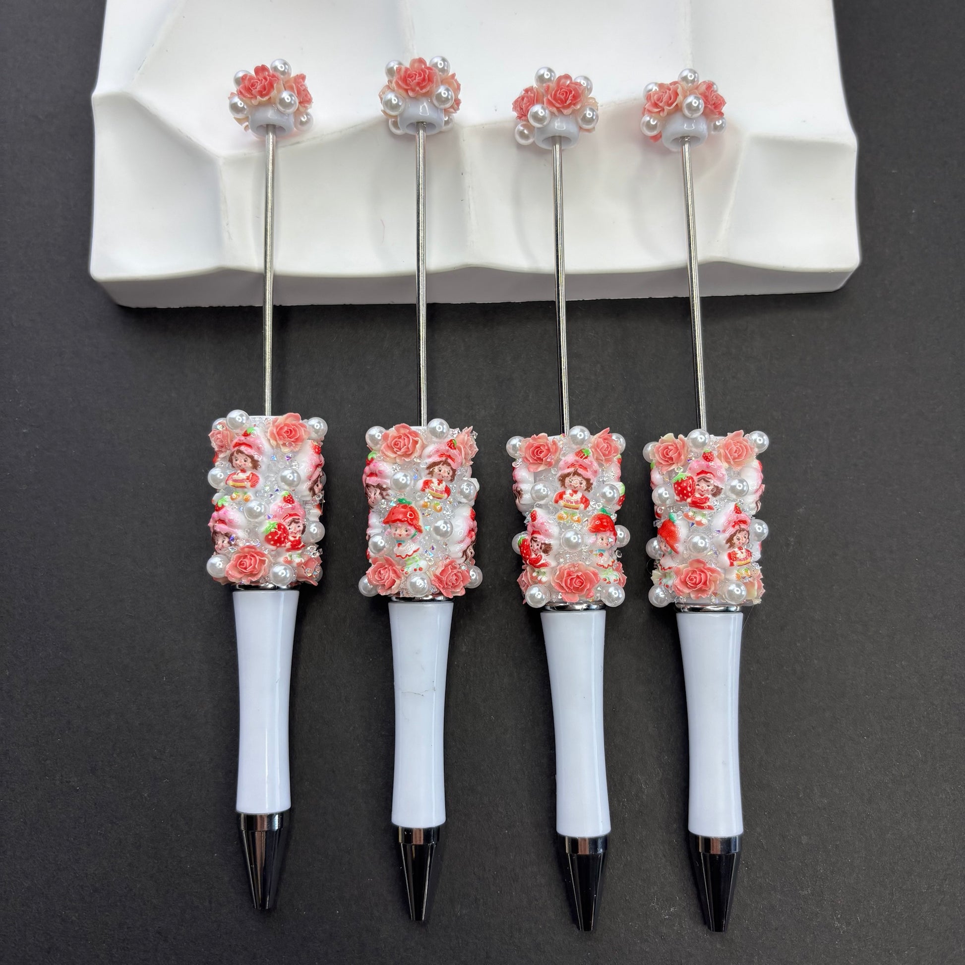 Christmas Handmade Beaded Pens - Beadable Cat