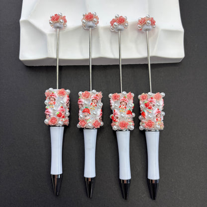 Christmas Handmade Beaded Pens - Beadable Cat