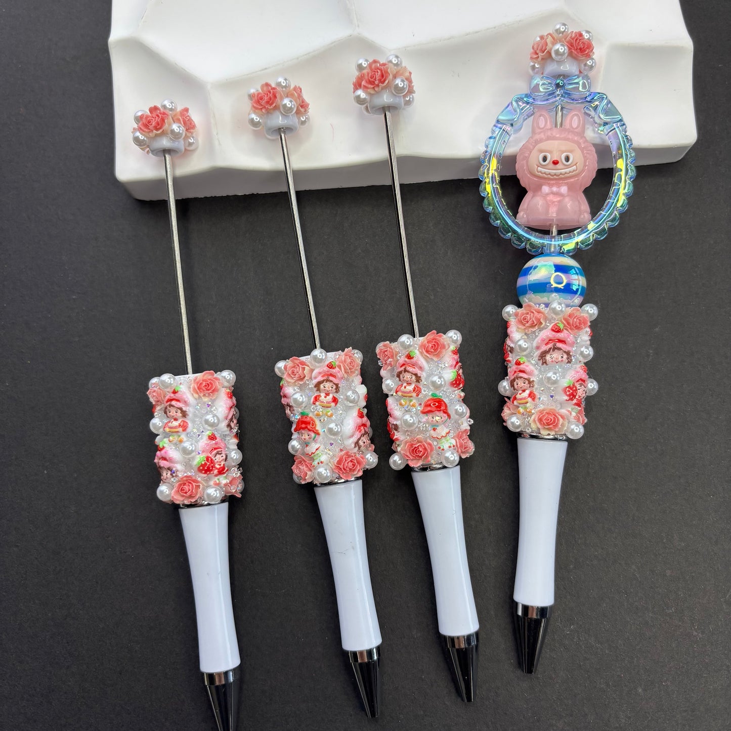 Christmas Handmade Beaded Pens - Beadable Cat