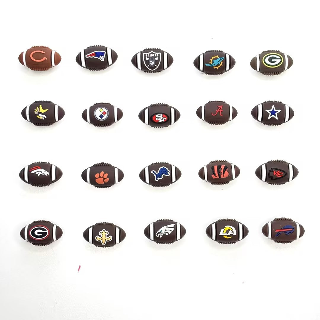 All NFL NCAA  Teams Silicone Beaded Collection Show Your Team Spirit ✨ | DIY Sports Fan Bracelet & Keychain Craft Bead