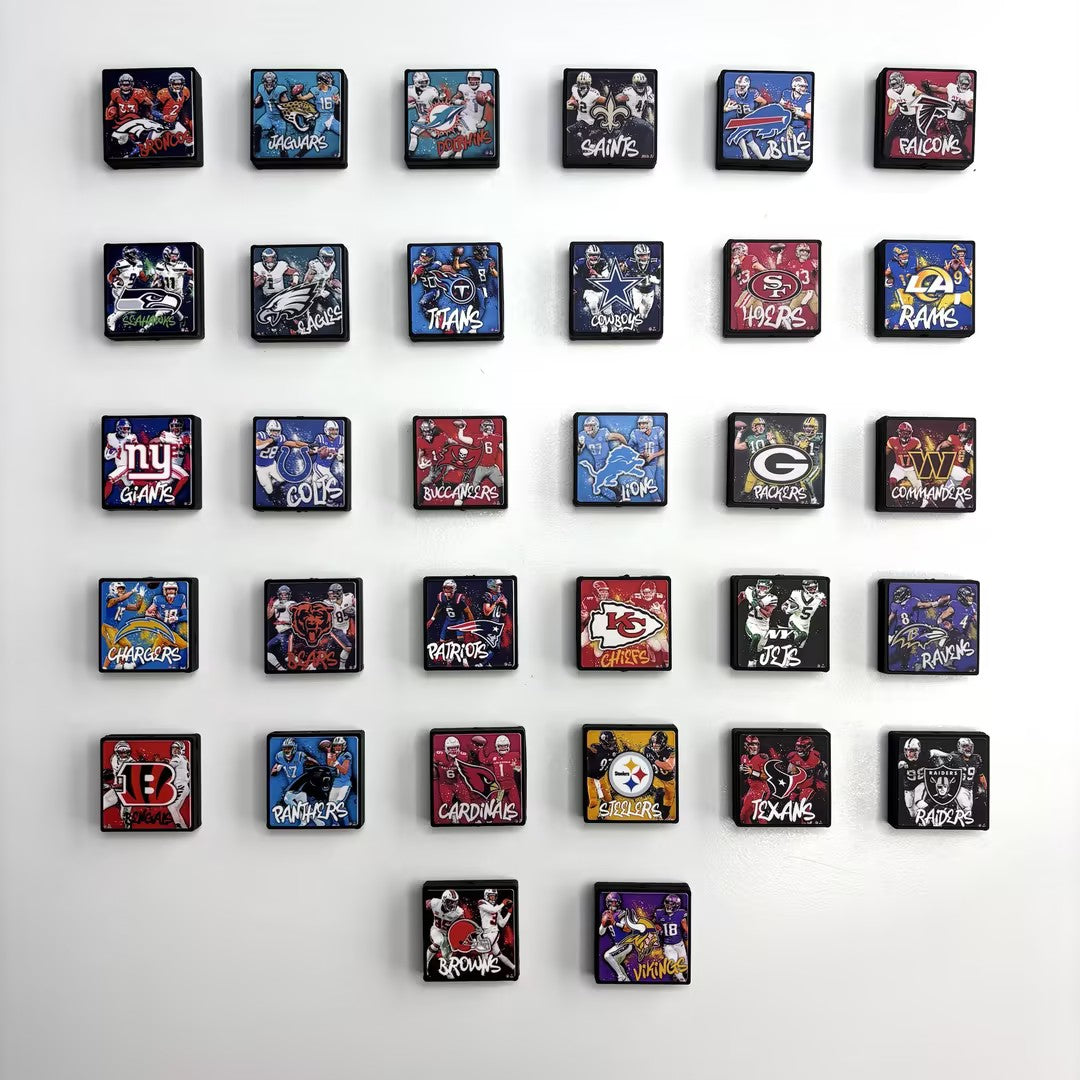 30*30 NFL Fan Bricks | DIY Sports Fan Bracelet & Keychain Craft Bead