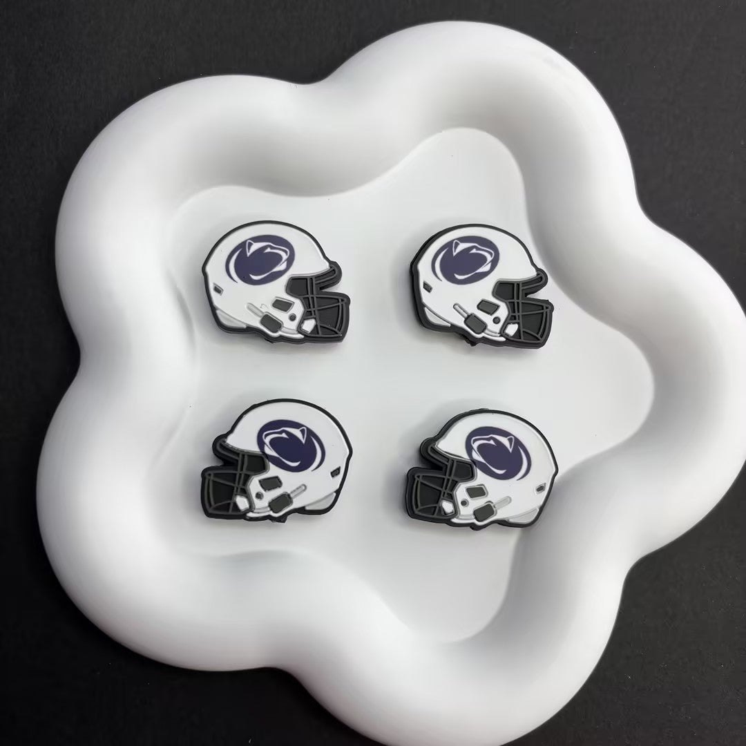 25*30 NCAA College Football Helmet Silicone Focal Beads – University Logos | DIY Sports Fan Bracelet & Keychain Craft Bead