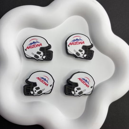 25*30 NCAA College Football Helmet Silicone Focal Beads – University Logos | DIY Sports Fan Bracelet & Keychain Craft Bead