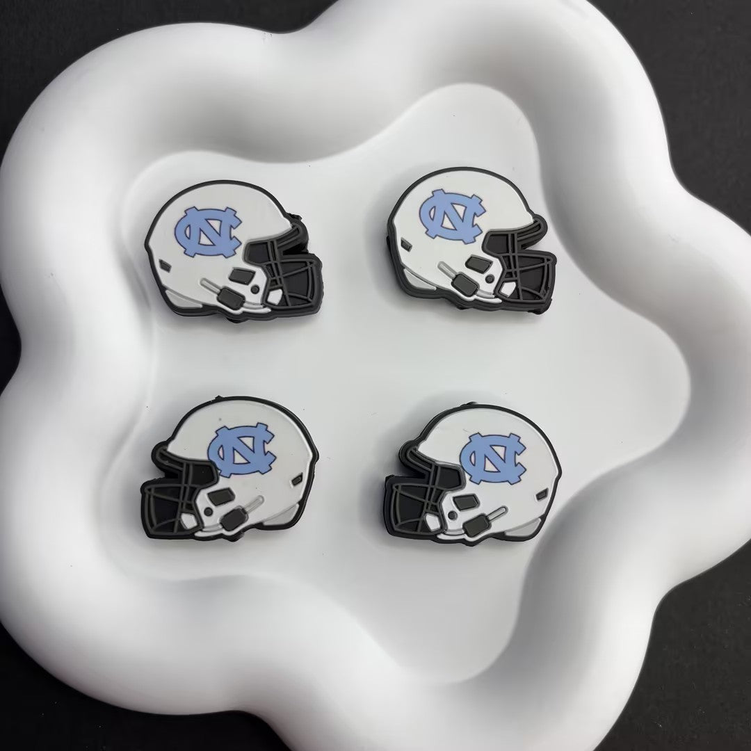 25*30 NCAA College Football Helmet Silicone Focal Beads – University Logos | DIY Sports Fan Bracelet & Keychain Craft Bead