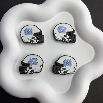 25*30 NCAA College Football Helmet Silicone Focal Beads – University Logos | DIY Sports Fan Bracelet & Keychain Craft Bead