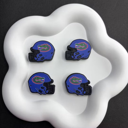 25*30 NCAA College Football Helmet Silicone Focal Beads – University Logos | DIY Sports Fan Bracelet & Keychain Craft Bead