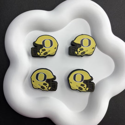 25*30 NCAA College Football Helmet Silicone Focal Beads – University Logos | DIY Sports Fan Bracelet & Keychain Craft Bead