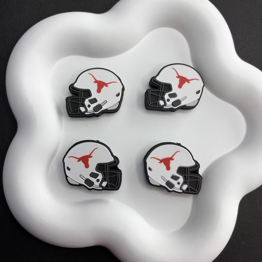 25*30 NCAA College Football Helmet Silicone Focal Beads – University Logos | DIY Sports Fan Bracelet & Keychain Craft Bead