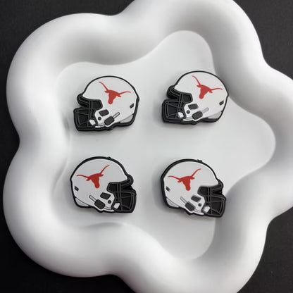 25*30 NCAA College Football Helmet Silicone Focal Beads – University Logos | DIY Sports Fan Bracelet & Keychain Craft Bead