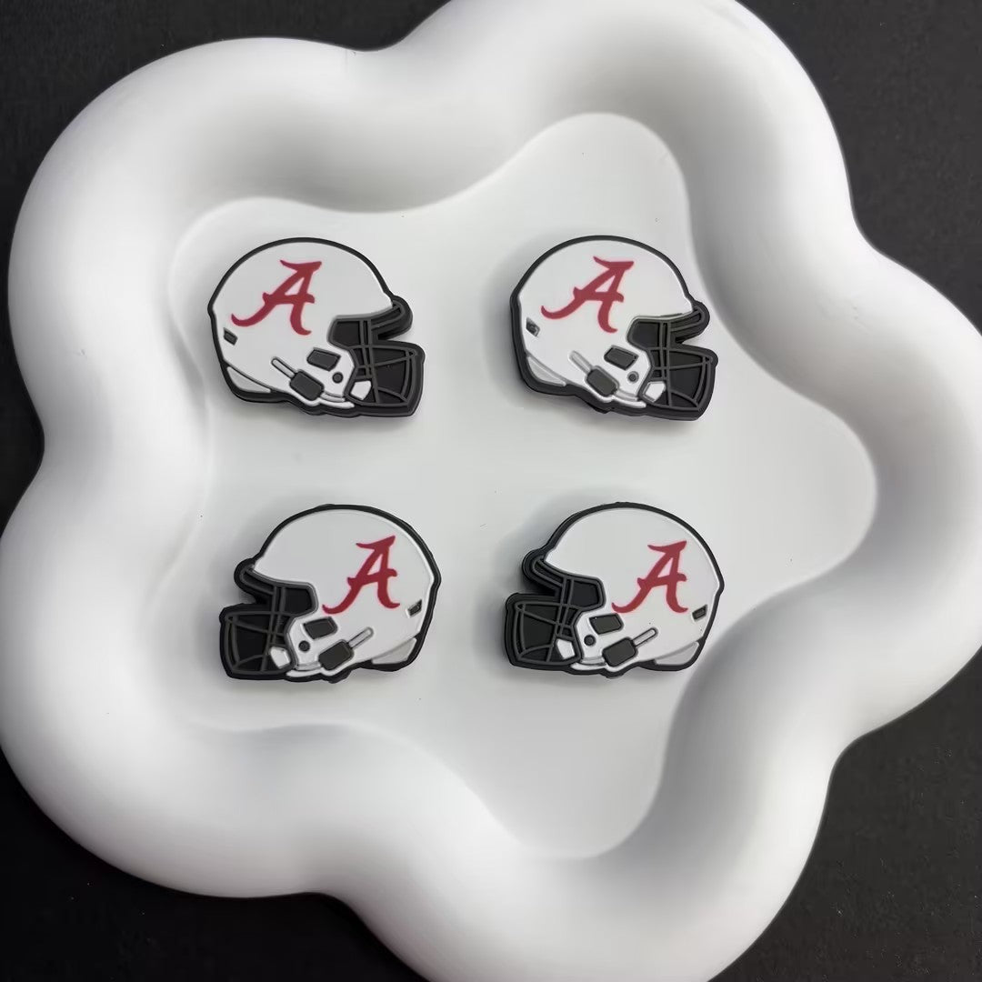 25*30 NCAA College Football Helmet Silicone Focal Beads – University Logos | DIY Sports Fan Bracelet & Keychain Craft Bead