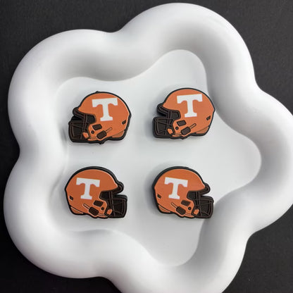 25*30 NCAA College Football Helmet Silicone Focal Beads – University Logos | DIY Sports Fan Bracelet & Keychain Craft Bead