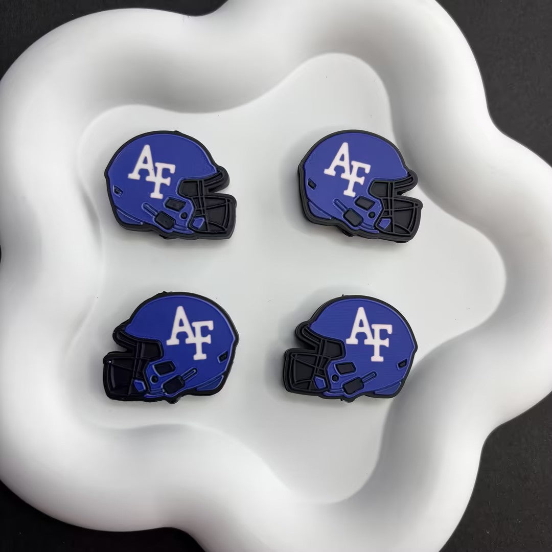 25*30 NCAA College Football Helmet Silicone Focal Beads – University Logos | DIY Sports Fan Bracelet & Keychain Craft Bead