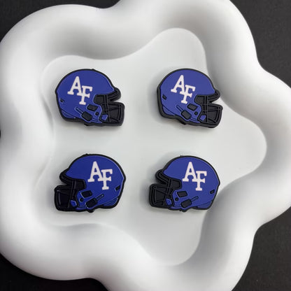 25*30 NCAA College Football Helmet Silicone Focal Beads – University Logos | DIY Sports Fan Bracelet & Keychain Craft Bead
