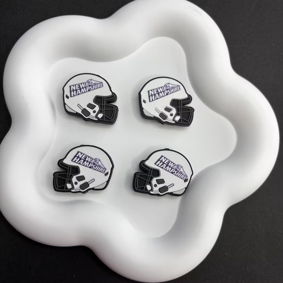 25*30 NCAA College Football Helmet Silicone Focal Beads – University Logos | DIY Sports Fan Bracelet & Keychain Craft Bead