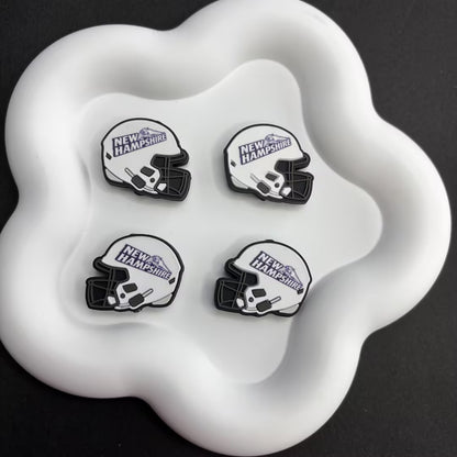 25*30 NCAA College Football Helmet Silicone Focal Beads – University Logos | DIY Sports Fan Bracelet & Keychain Craft Bead