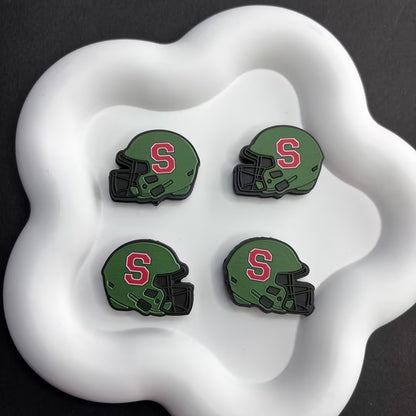 25*30 NCAA College Football Helmet Silicone Focal Beads – University Logos | DIY Sports Fan Bracelet & Keychain Craft Bead