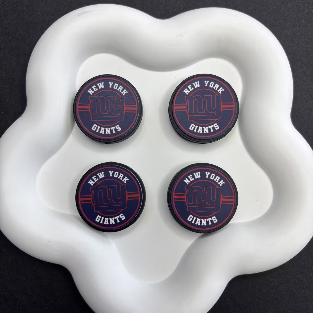 28mm  Complete Collection of NFL Team Logo Puck Magnets | DIY Sports Fan Bracelet & Keychain Craft Bead
