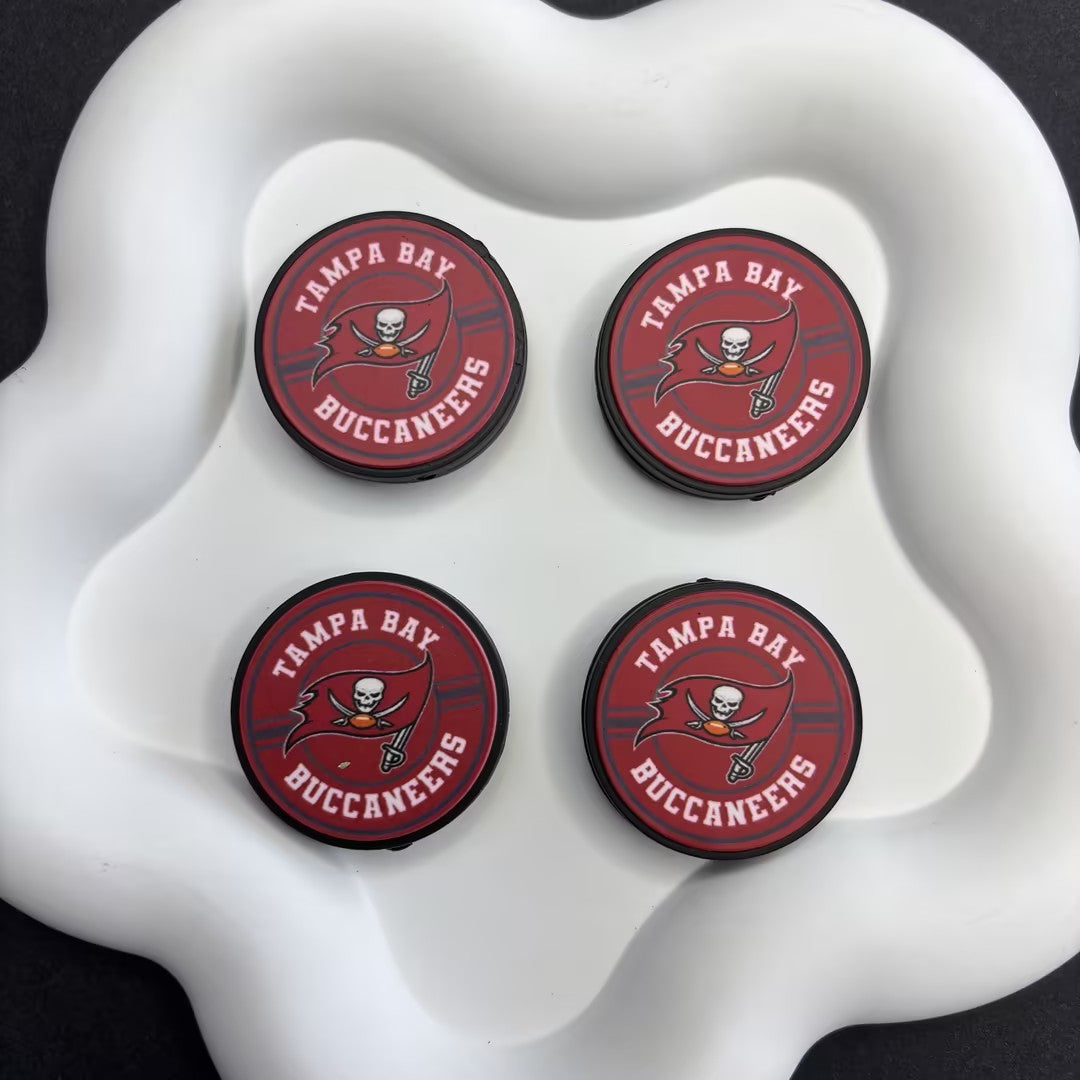 28mm  Complete Collection of NFL Team Logo Puck Magnets | DIY Sports Fan Bracelet & Keychain Craft Bead