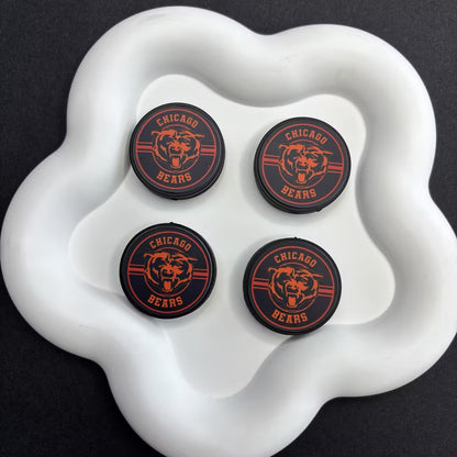 28mm  Complete Collection of NFL Team Logo Puck Magnets | DIY Sports Fan Bracelet & Keychain Craft Bead
