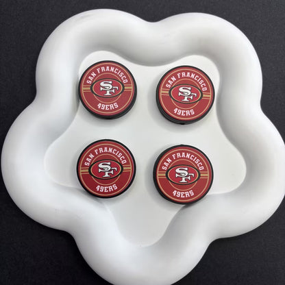 28mm  Complete Collection of NFL Team Logo Puck Magnets | DIY Sports Fan Bracelet & Keychain Craft Bead