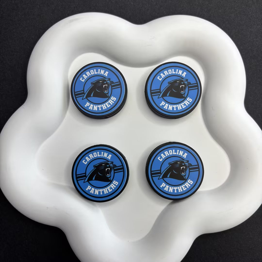 28mm  Complete Collection of NFL Team Logo Puck Magnets | DIY Sports Fan Bracelet & Keychain Craft Bead