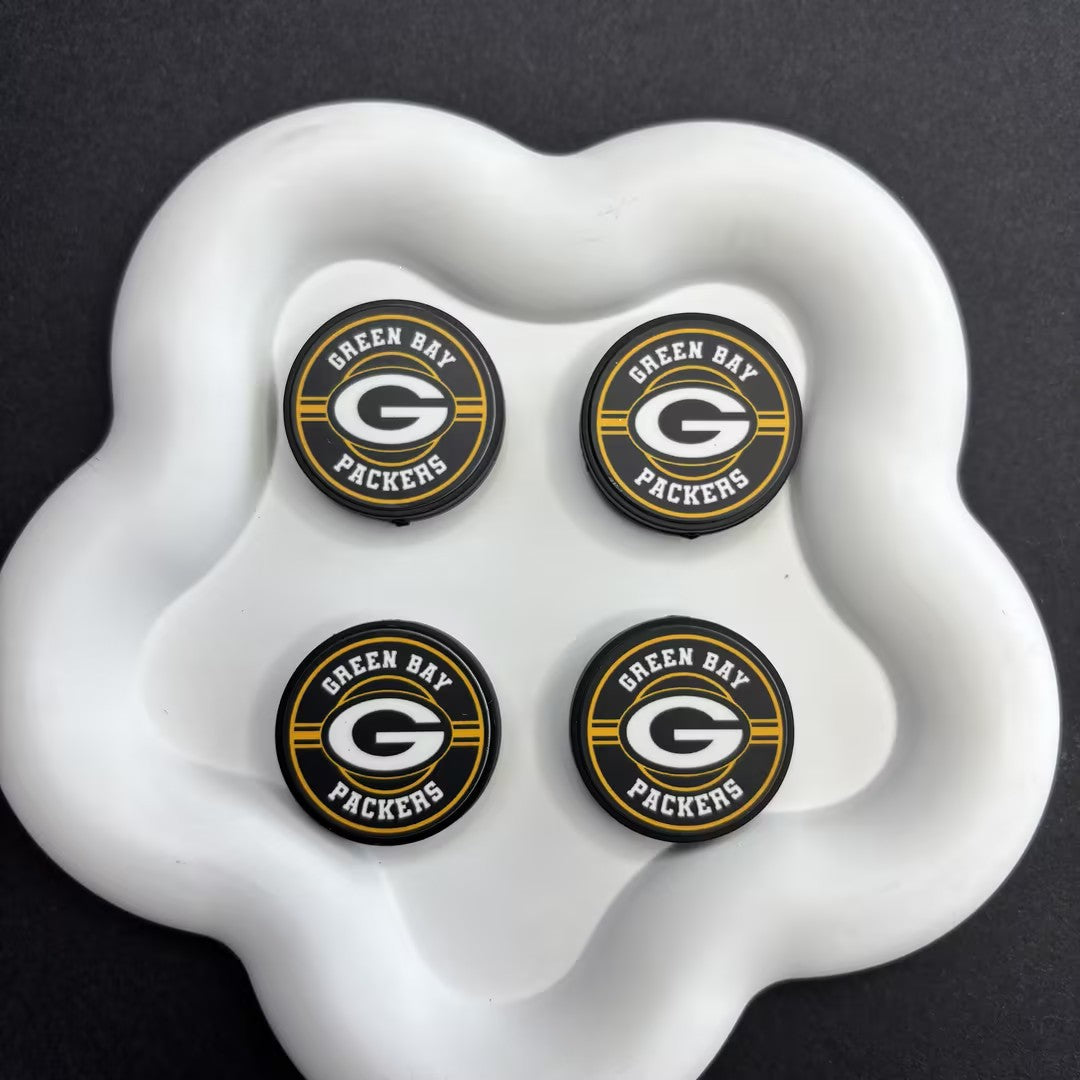 28mm  Complete Collection of NFL Team Logo Puck Magnets | DIY Sports Fan Bracelet & Keychain Craft Bead