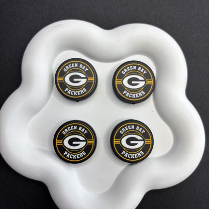 28mm  Complete Collection of NFL Team Logo Puck Magnets | DIY Sports Fan Bracelet & Keychain Craft Bead