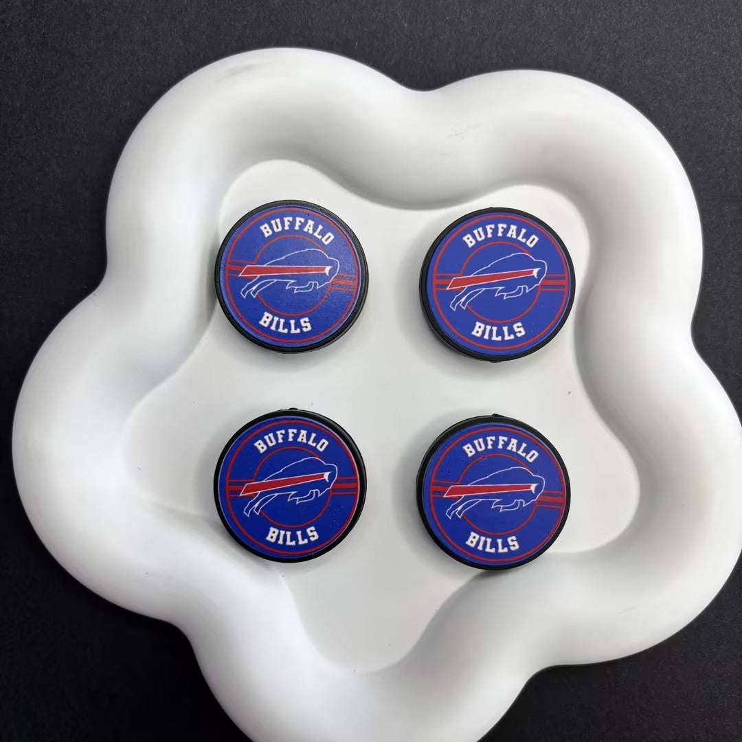 28mm  Complete Collection of NFL Team Logo Puck Magnets | DIY Sports Fan Bracelet & Keychain Craft Bead