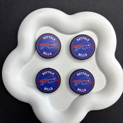 28mm  Complete Collection of NFL Team Logo Puck Magnets | DIY Sports Fan Bracelet & Keychain Craft Bead