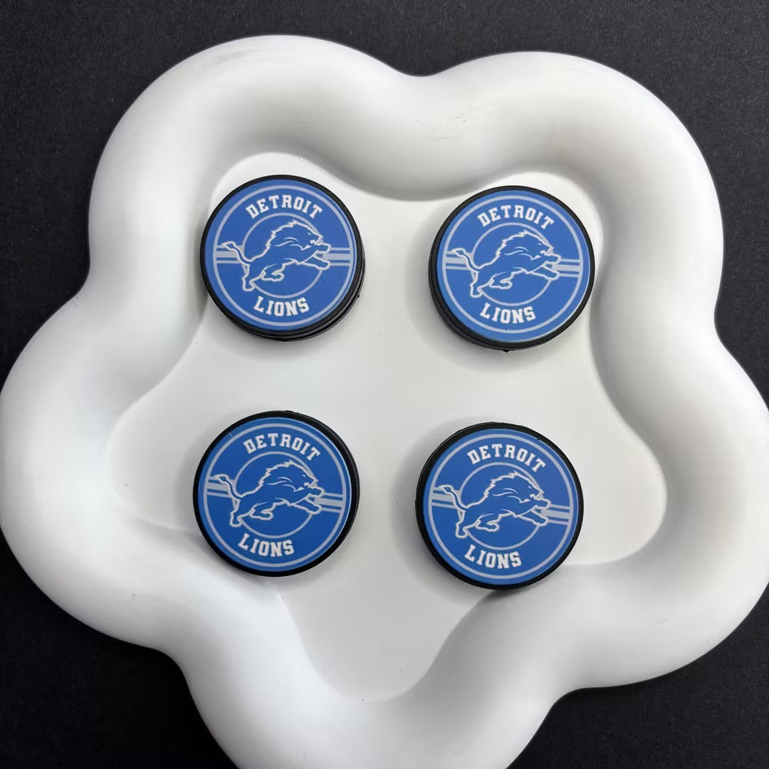 28mm  Complete Collection of NFL Team Logo Puck Magnets | DIY Sports Fan Bracelet & Keychain Craft Bead