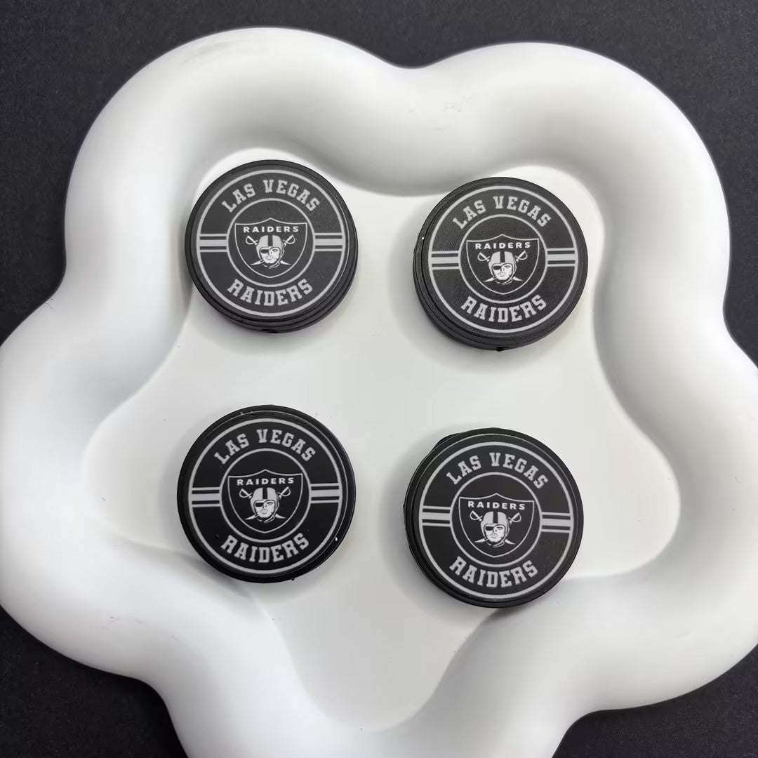 28mm  Complete Collection of NFL Team Logo Puck Magnets | DIY Sports Fan Bracelet & Keychain Craft Bead