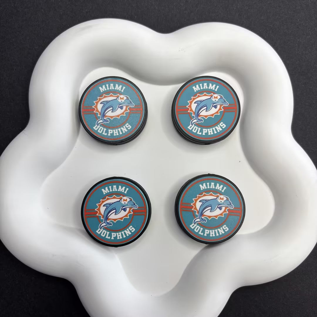 28mm  Complete Collection of NFL Team Logo Puck Magnets | DIY Sports Fan Bracelet & Keychain Craft Bead