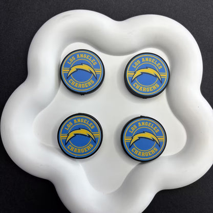 28mm  Complete Collection of NFL Team Logo Puck Magnets | DIY Sports Fan Bracelet & Keychain Craft Bead
