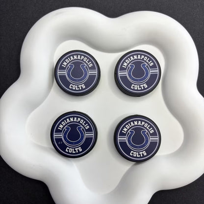 28mm  Complete Collection of NFL Team Logo Puck Magnets | DIY Sports Fan Bracelet & Keychain Craft Bead