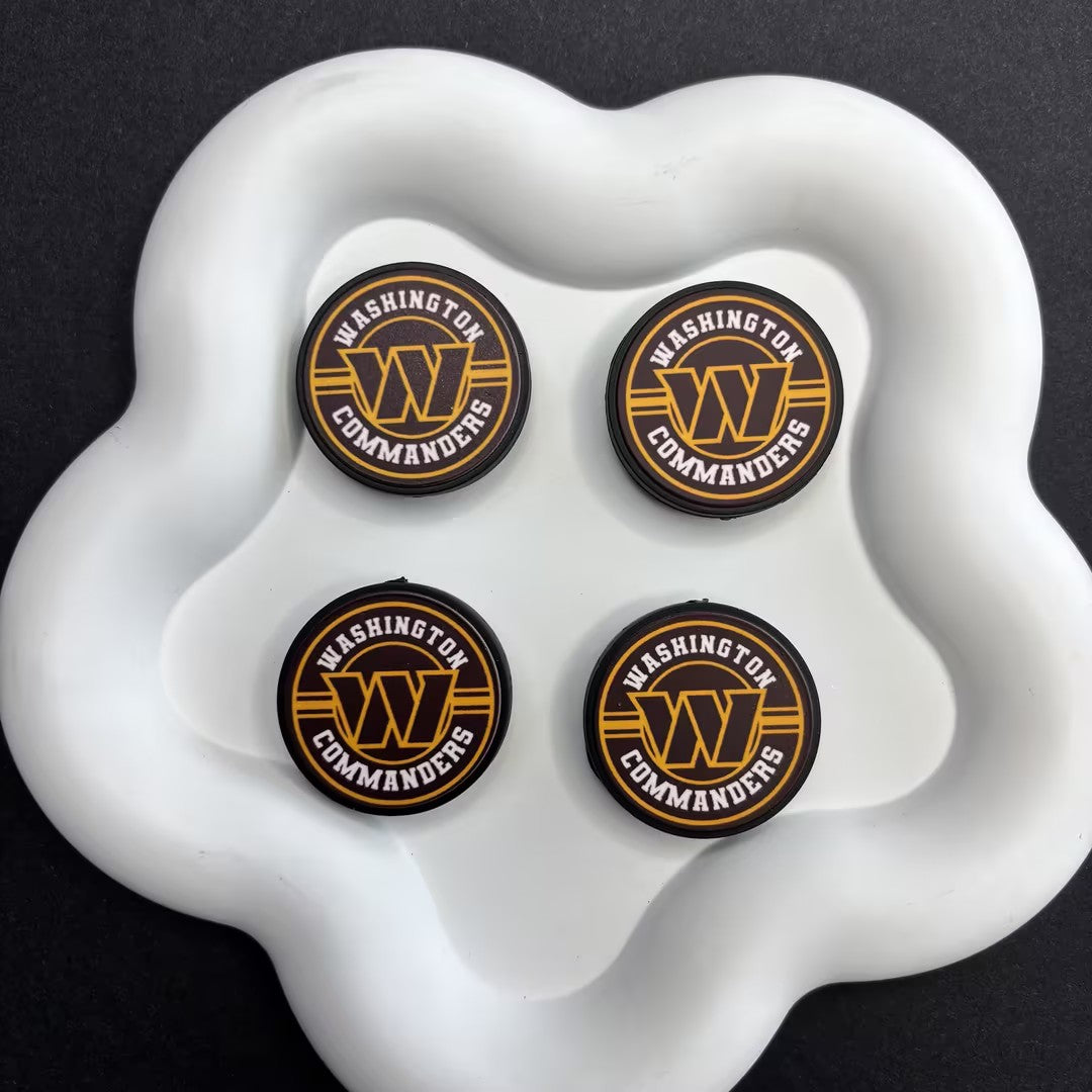 28mm  Complete Collection of NFL Team Logo Puck Magnets | DIY Sports Fan Bracelet & Keychain Craft Bead