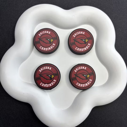 28mm  Complete Collection of NFL Team Logo Puck Magnets | DIY Sports Fan Bracelet & Keychain Craft Bead