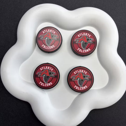 28mm  Complete Collection of NFL Team Logo Puck Magnets | DIY Sports Fan Bracelet & Keychain Craft Bead