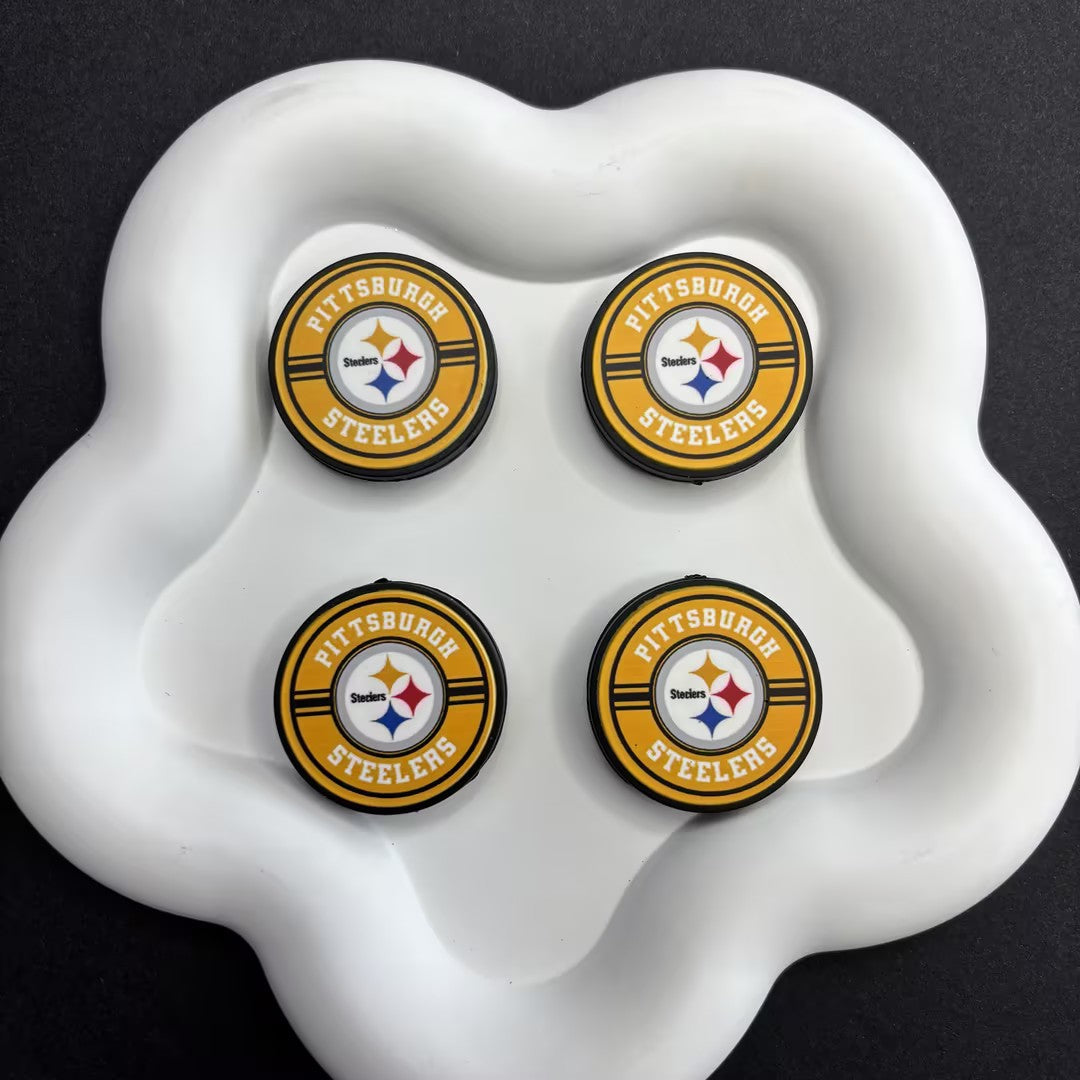 28mm  Complete Collection of NFL Team Logo Puck Magnets | DIY Sports Fan Bracelet & Keychain Craft Bead