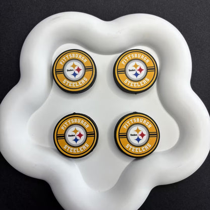 28mm  Complete Collection of NFL Team Logo Puck Magnets | DIY Sports Fan Bracelet & Keychain Craft Bead