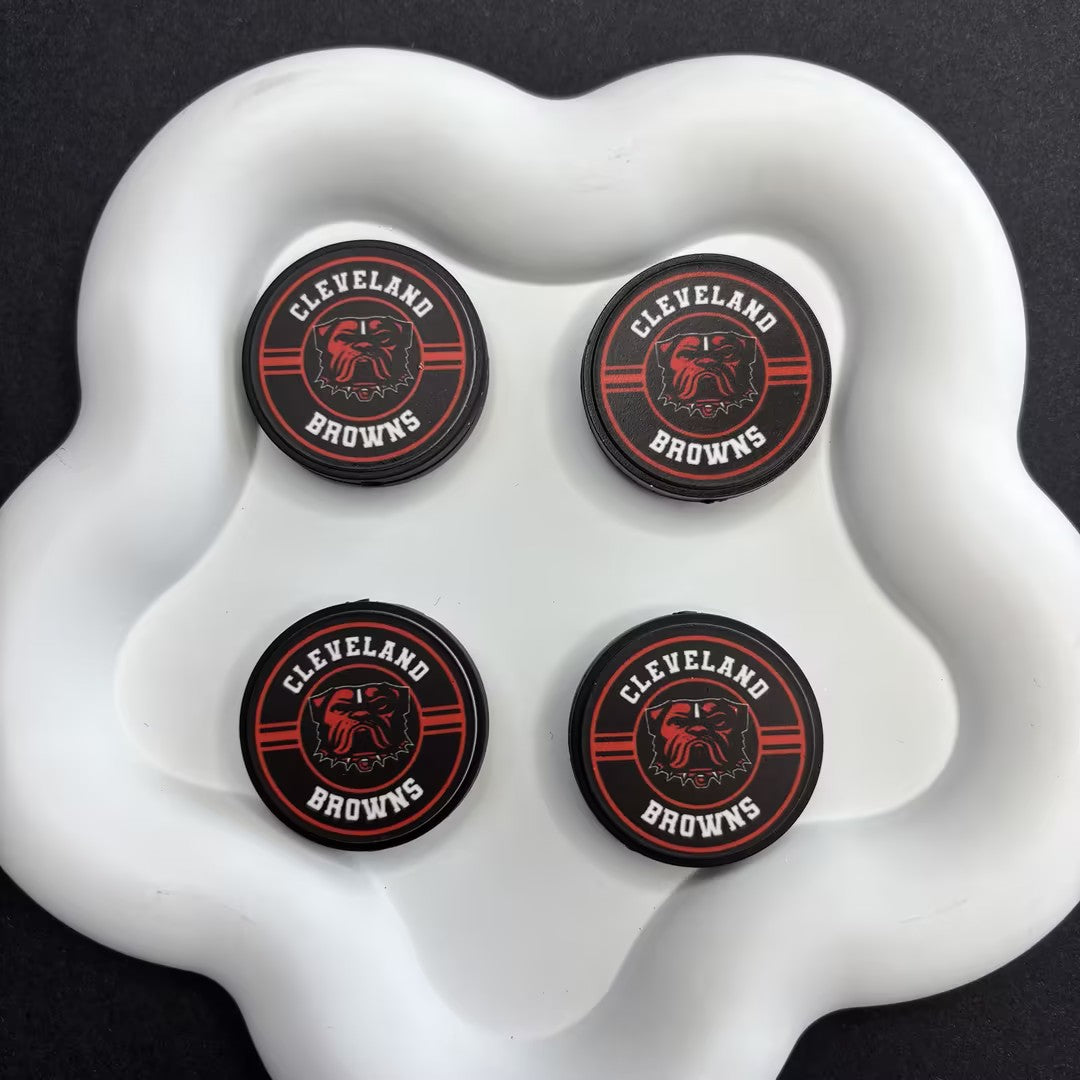 28mm  Complete Collection of NFL Team Logo Puck Magnets | DIY Sports Fan Bracelet & Keychain Craft Bead