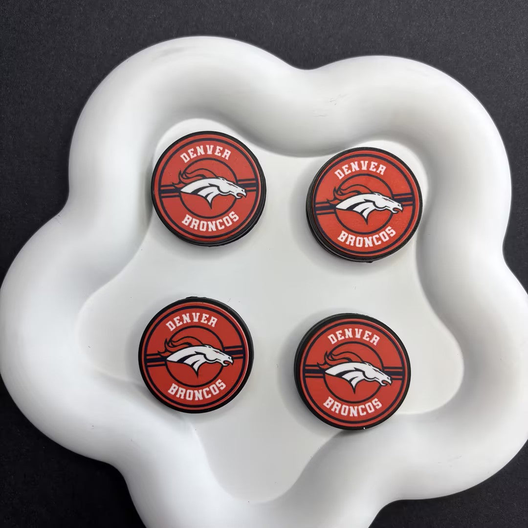 28mm  Complete Collection of NFL Team Logo Puck Magnets | DIY Sports Fan Bracelet & Keychain Craft Bead