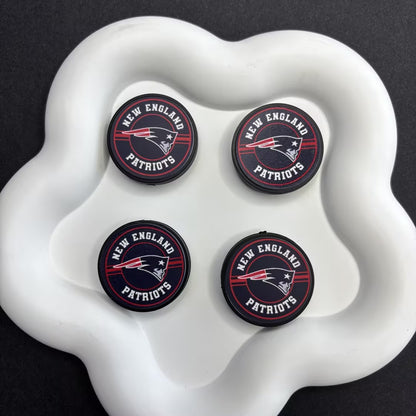 28mm  Complete Collection of NFL Team Logo Puck Magnets | DIY Sports Fan Bracelet & Keychain Craft Bead