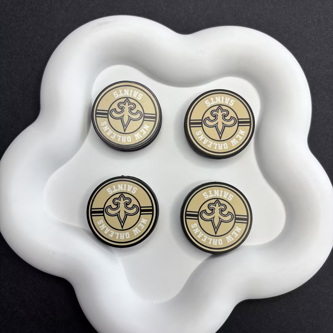 28mm  Complete Collection of NFL Team Logo Puck Magnets | DIY Sports Fan Bracelet & Keychain Craft Bead