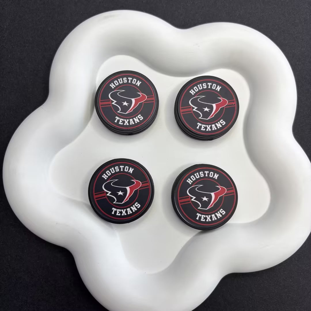 28mm  Complete Collection of NFL Team Logo Puck Magnets | DIY Sports Fan Bracelet & Keychain Craft Bead