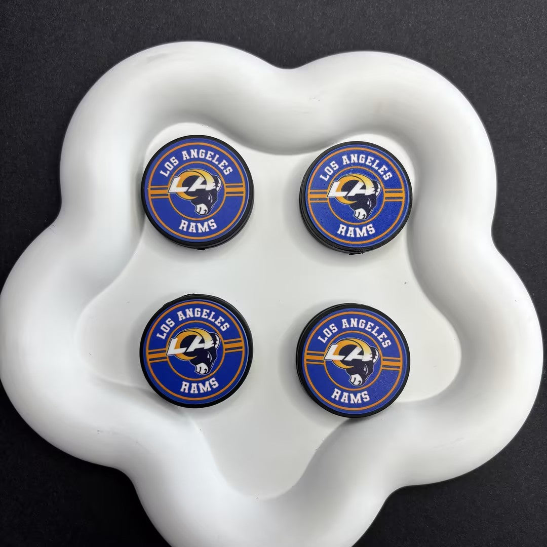 28mm  Complete Collection of NFL Team Logo Puck Magnets | DIY Sports Fan Bracelet & Keychain Craft Bead