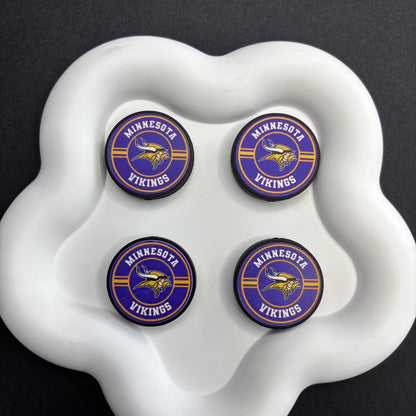 28mm  Complete Collection of NFL Team Logo Puck Magnets | DIY Sports Fan Bracelet & Keychain Craft Bead