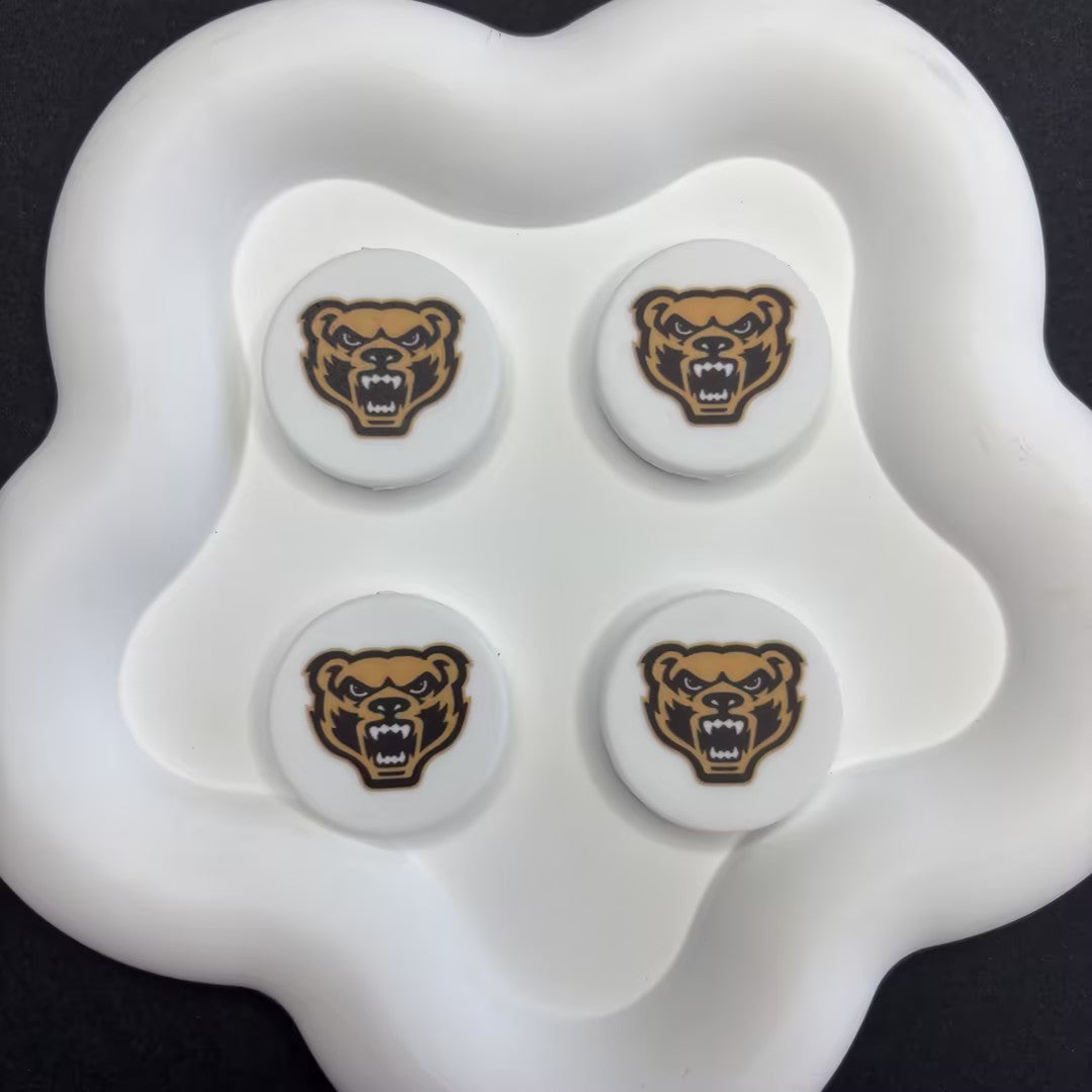 NCAA Team Logo Silicone Focal Beads - Collegiate Series for DIY Beadable | DIY Sports Fan Bracelet & Keychain Craft Bead