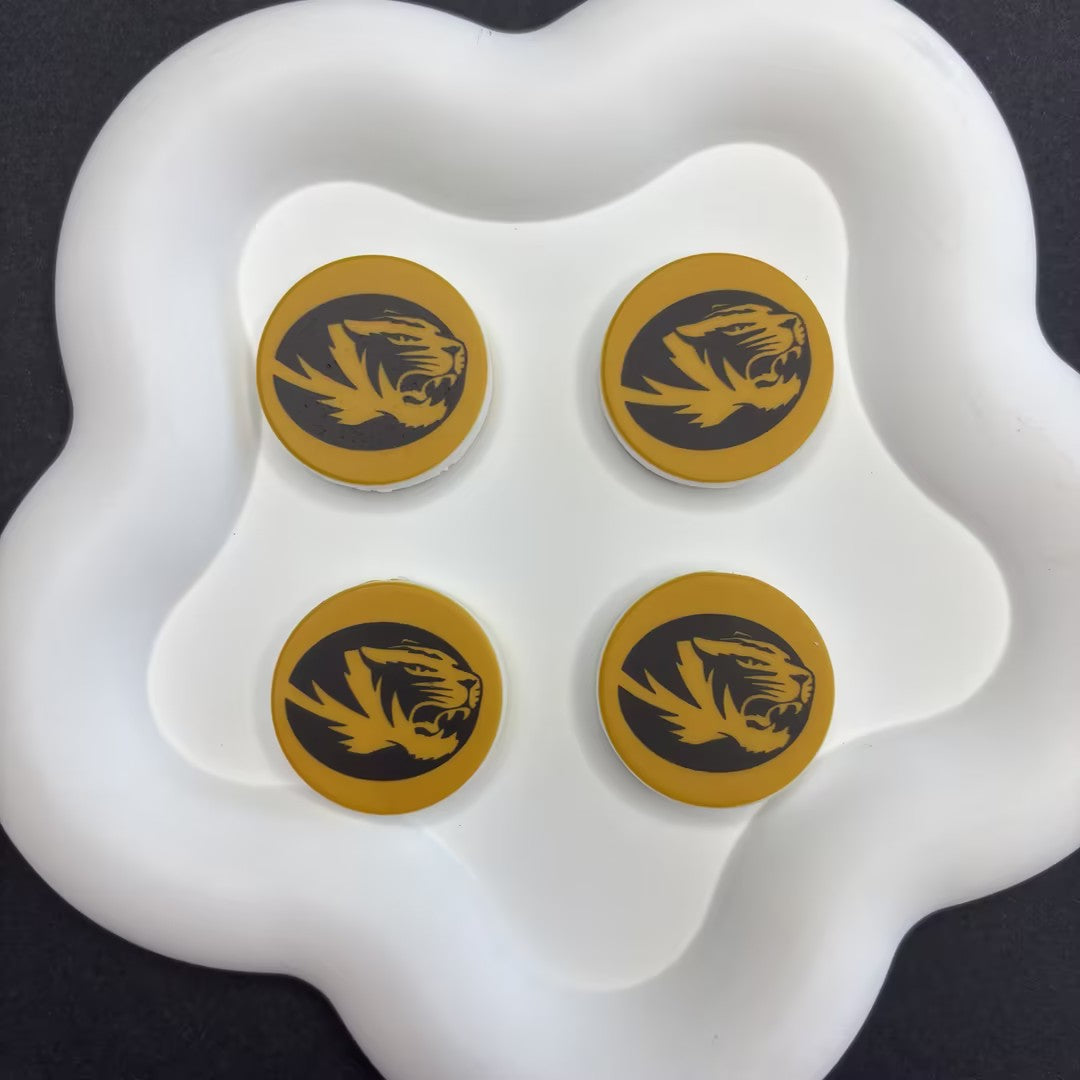 NCAA Team Logo Silicone Focal Beads - Collegiate Series for DIY Beadable | DIY Sports Fan Bracelet & Keychain Craft Bead
